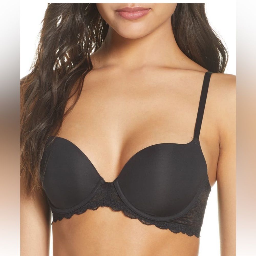 Natori  statement contour underwear best luxe T-shirt bra black size 34 C